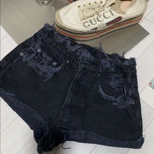 Carmar denim shorts black sexy sz 24 XS